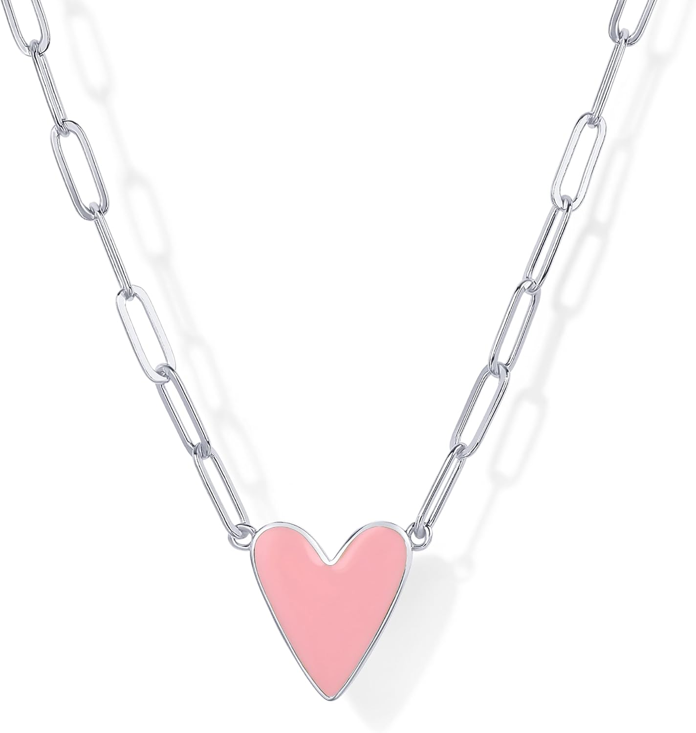PAVOI - Collar con colgante de corazón esmaltado chapado en oro de...