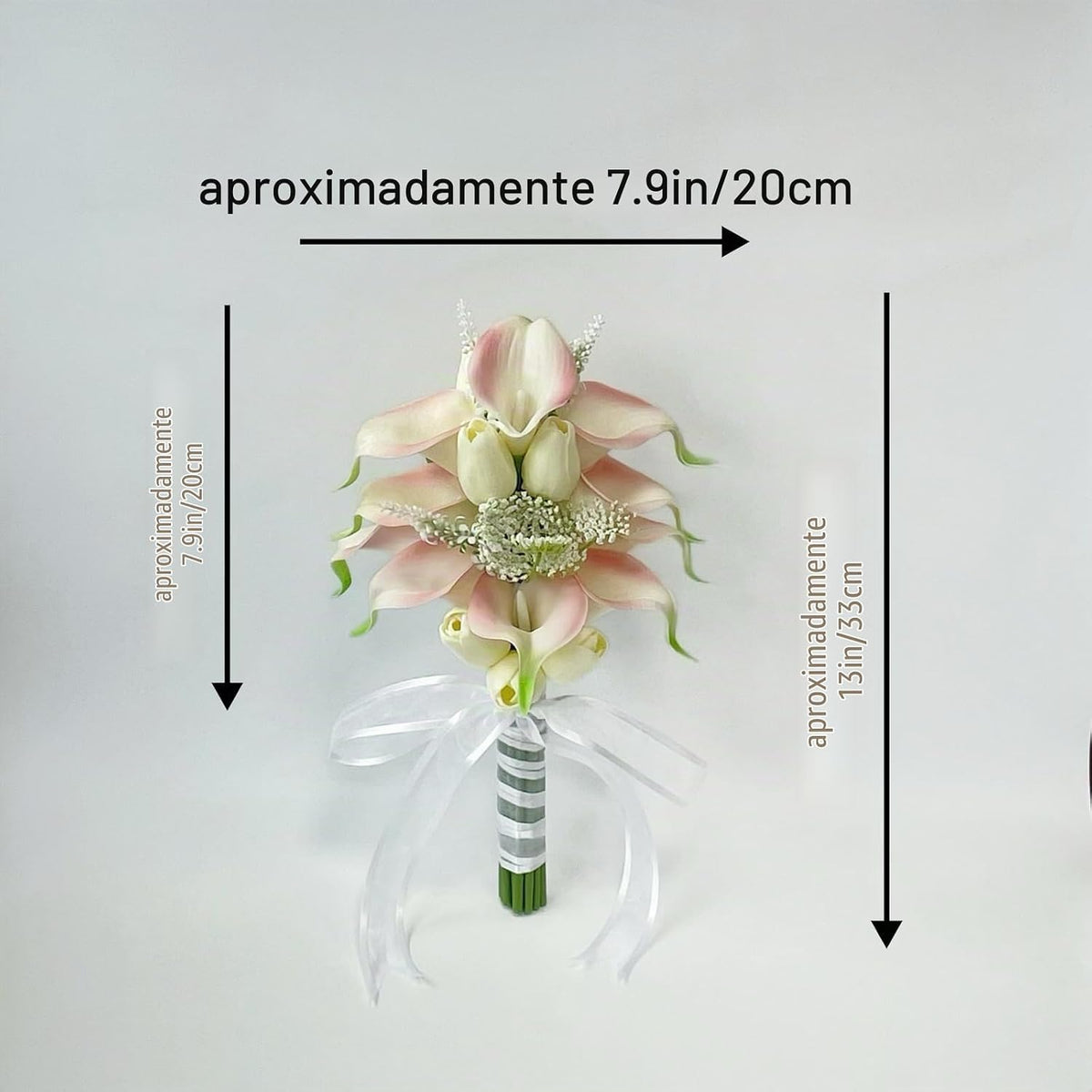 WYcYcW Ramo floral de 12 lirios artificiales con 8 tulipanes artifi...