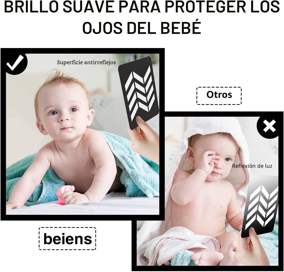 beiens Tarjetas didácticas del bebé del alto contraste, juguete rec...