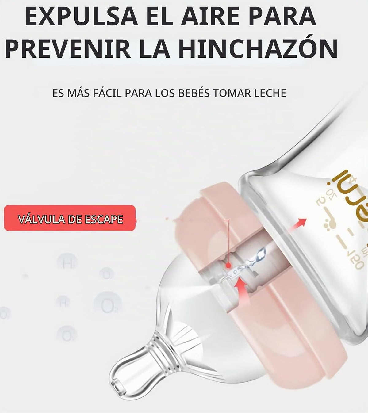 Biberones de vidrio, biberón anticólico para lactancia materna con...