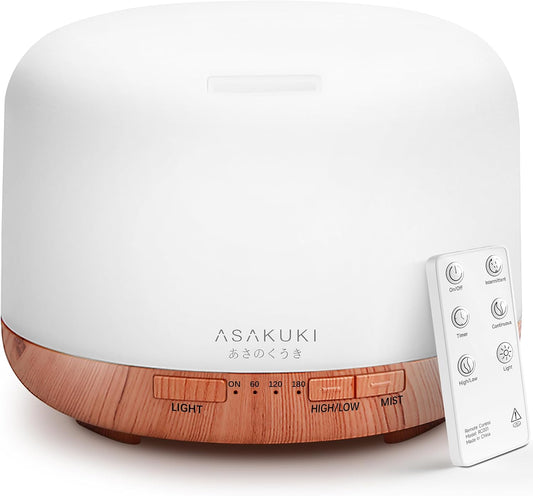 ASAKUKI Difusor de aceite esencial para el hogar, humidificador de...