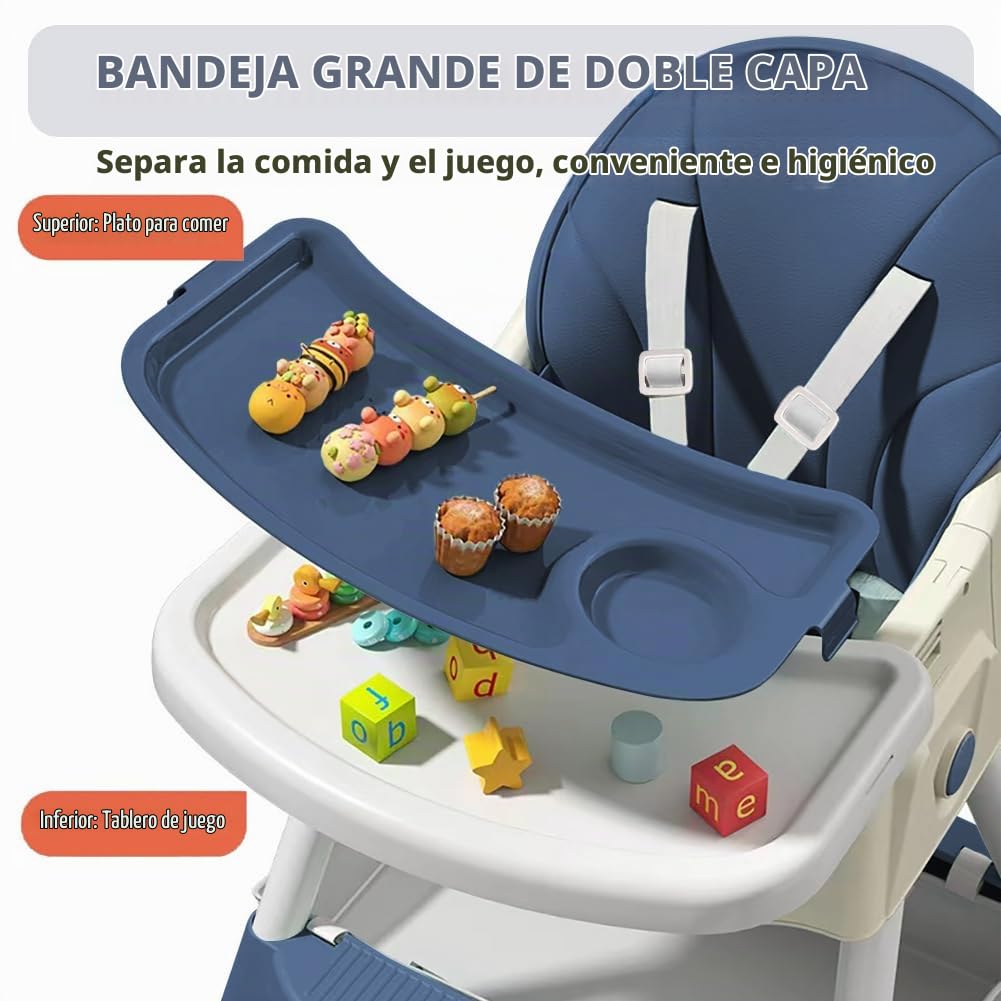 Sillas altas para bebés y niños, 4 en 1, silla alta para bebé conve...