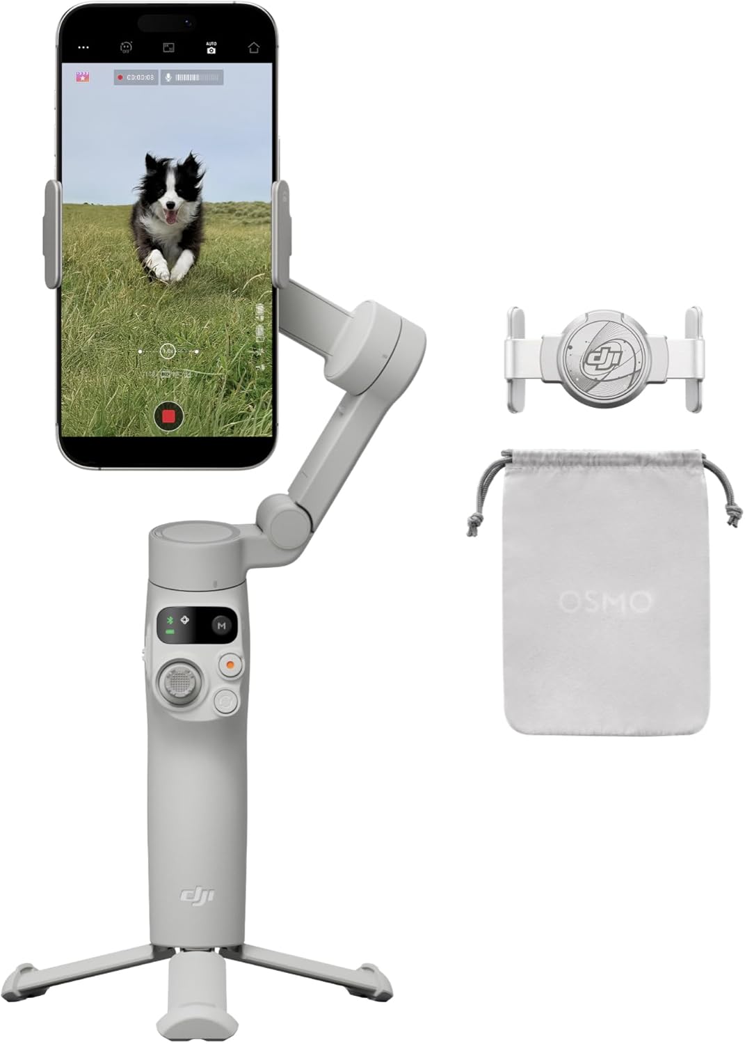 DJI Osmo Mobile 7 Estabilizador de cardán para iPhone, Android, trí...