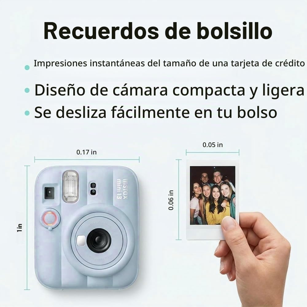 Cámara instantánea Fujifilm Instax Mini 13 azul con juego de pelícu...