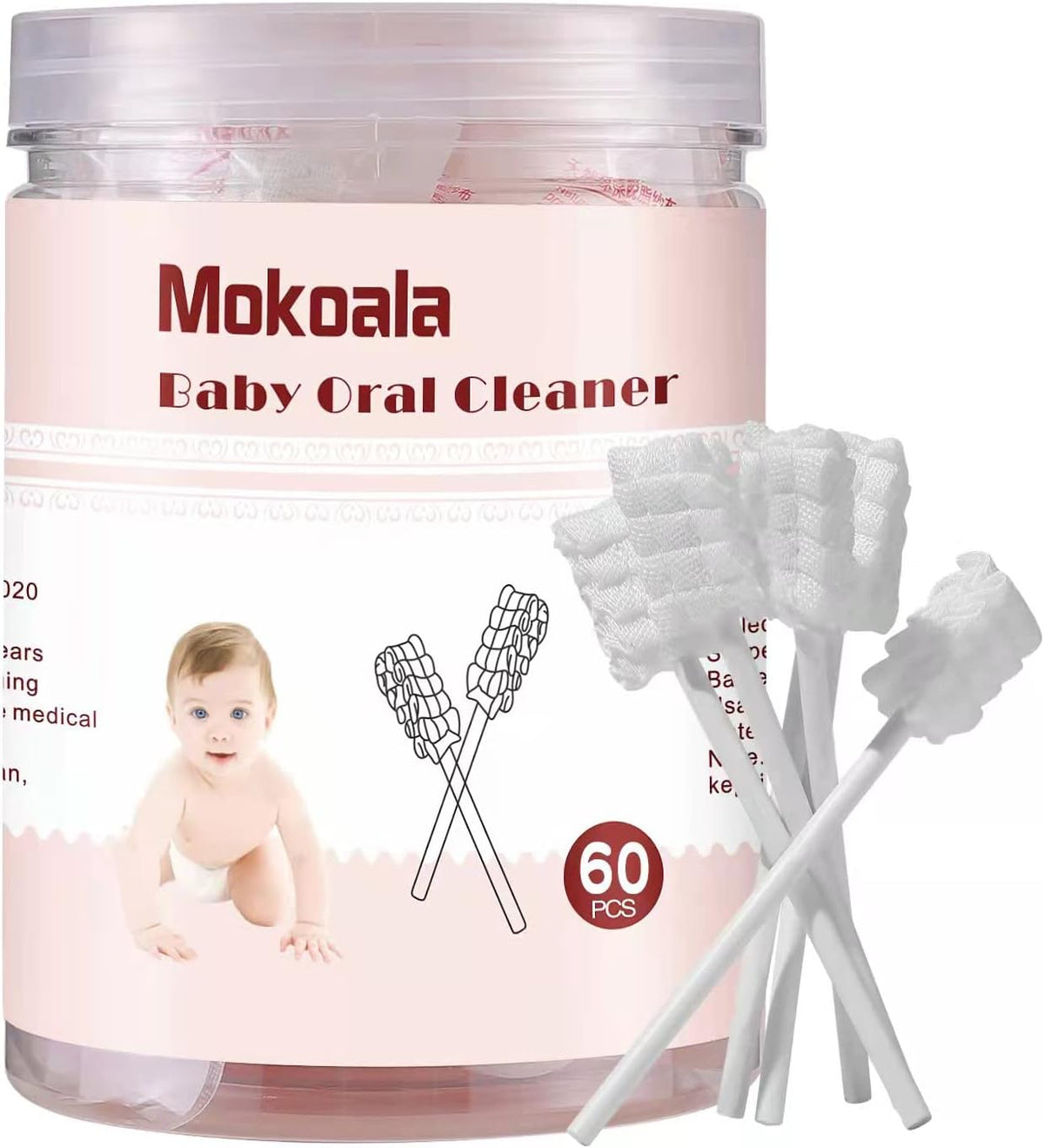 Mokoala Limpiador de lengua para bebés, cepillo de dientes para beb...