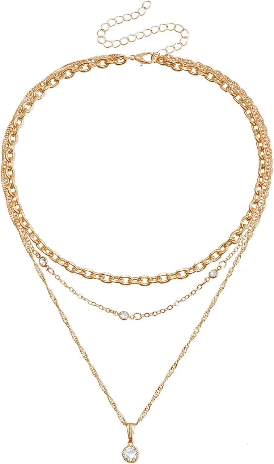 Gargantilla gruesa de oro para mujer, collar de declaración platead...