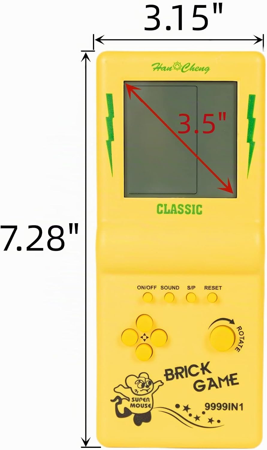 Consola de juego de ladrillos portátil retro, Tanque\/Racing\/Build...