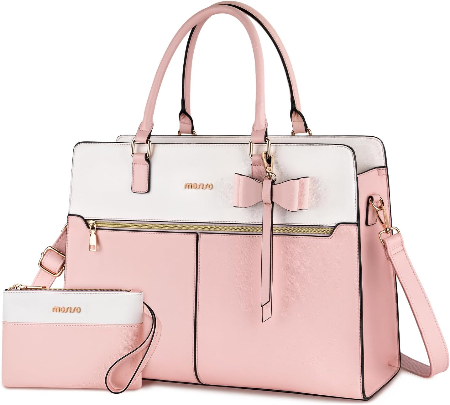 MOSISO - Bolsa de mano para laptop para mujer, bolsa de trabajo imp...