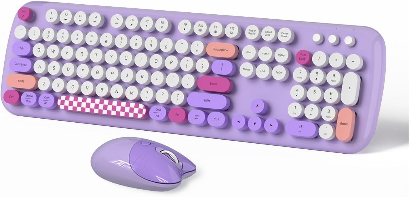 SaharaCase - Combo de teclado y mouse inalámbricos con clic silenci...