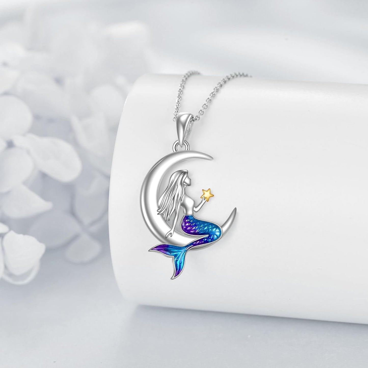URONE Collar de plata de ley 925 con diseño de animales del océano,...