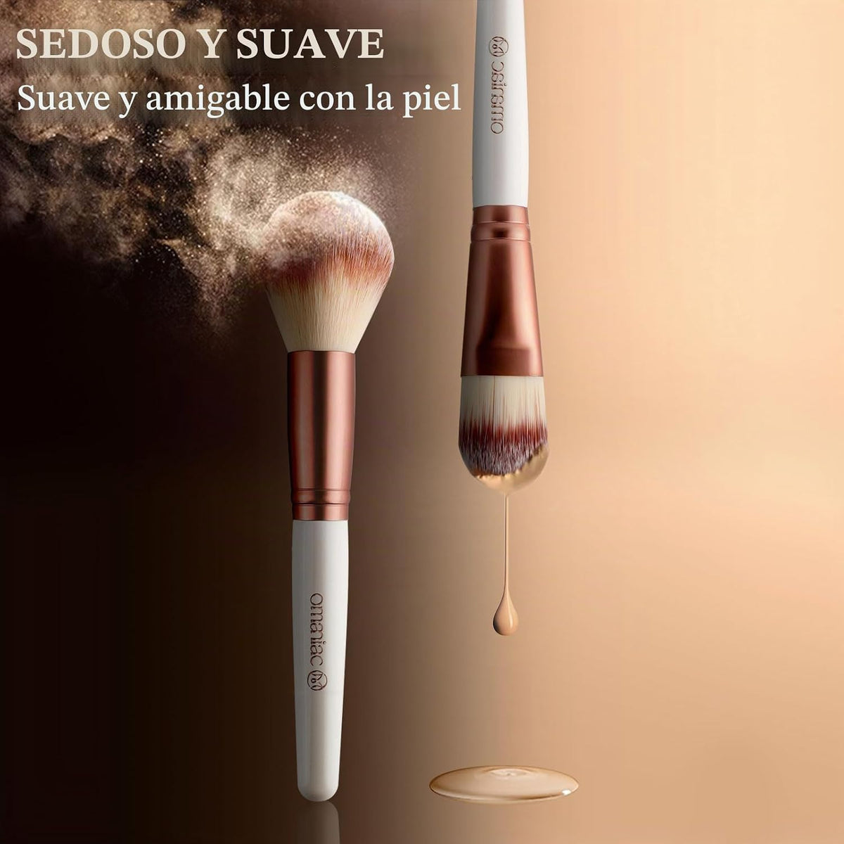OMANIAC Juego de 20 brochas de maquillaje profesional \u2013 Base s...