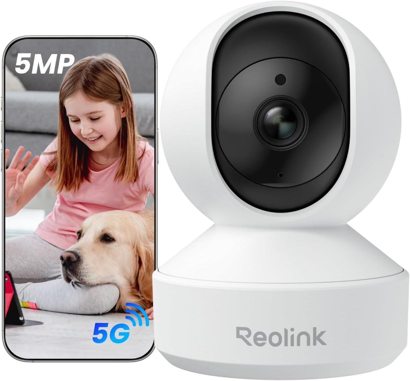 Cámara de seguridad para interiores, Reolink E1 Pro cámara de WiFi...