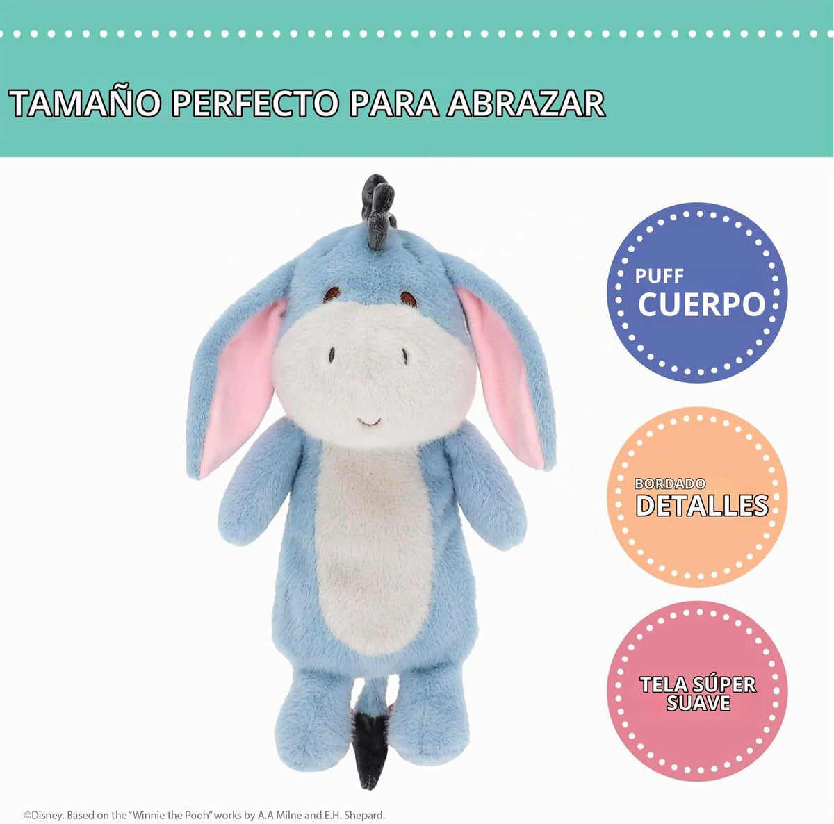 Kids Preferred Disney Eeyore Cuddle Pal - Peluche de material ultra...