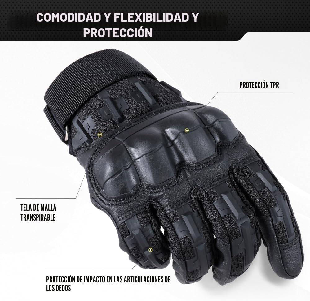 WTACTFUL Guantes tácticos para hombre y mujer, palma reforzada con...