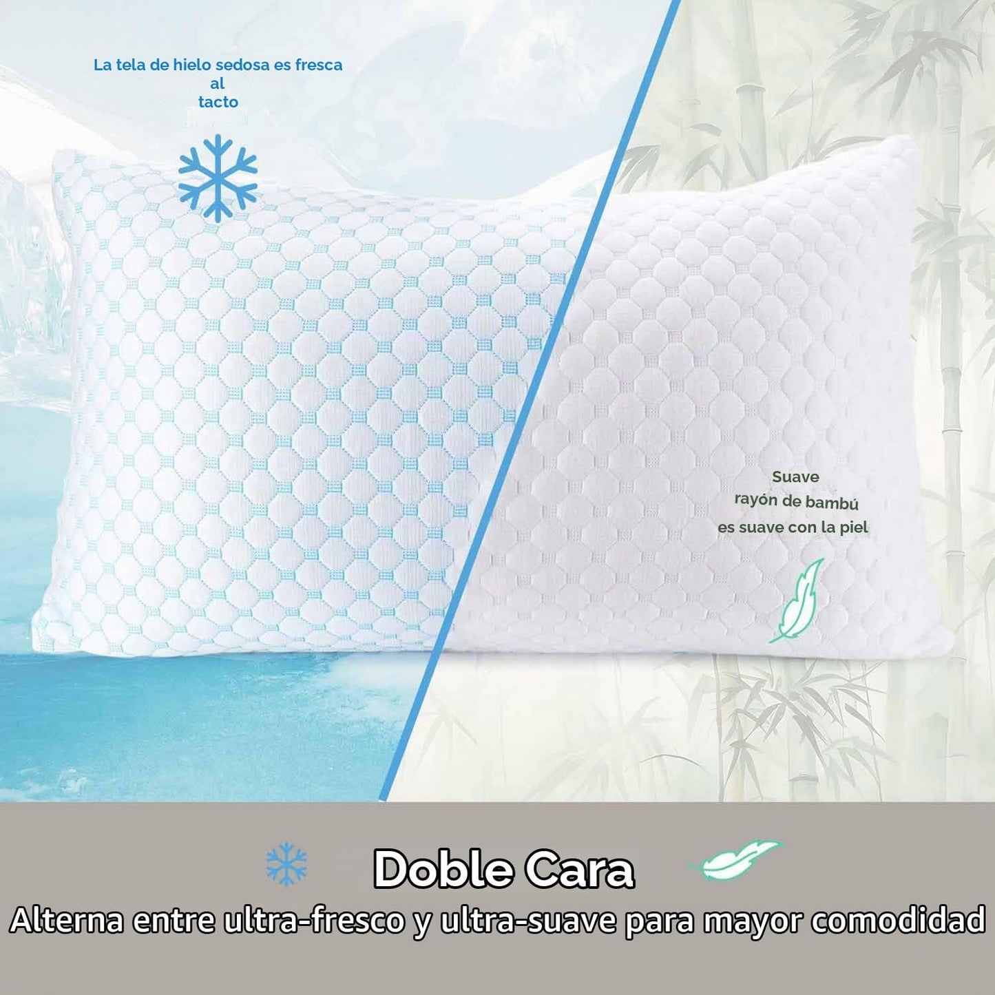 Nestl Juego de 2 almohadas refrescantes para dormir, conjunto de 2...