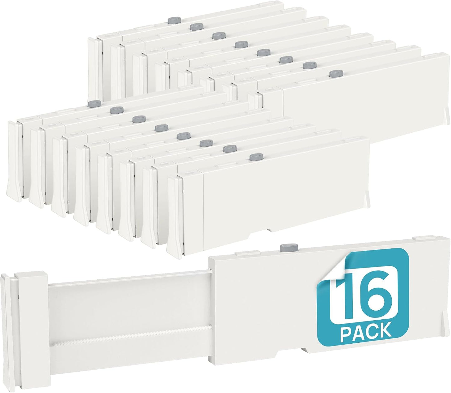 Vtopmart Paquete de 16 Divisores de Cajones para Ropa, 4" de Al...