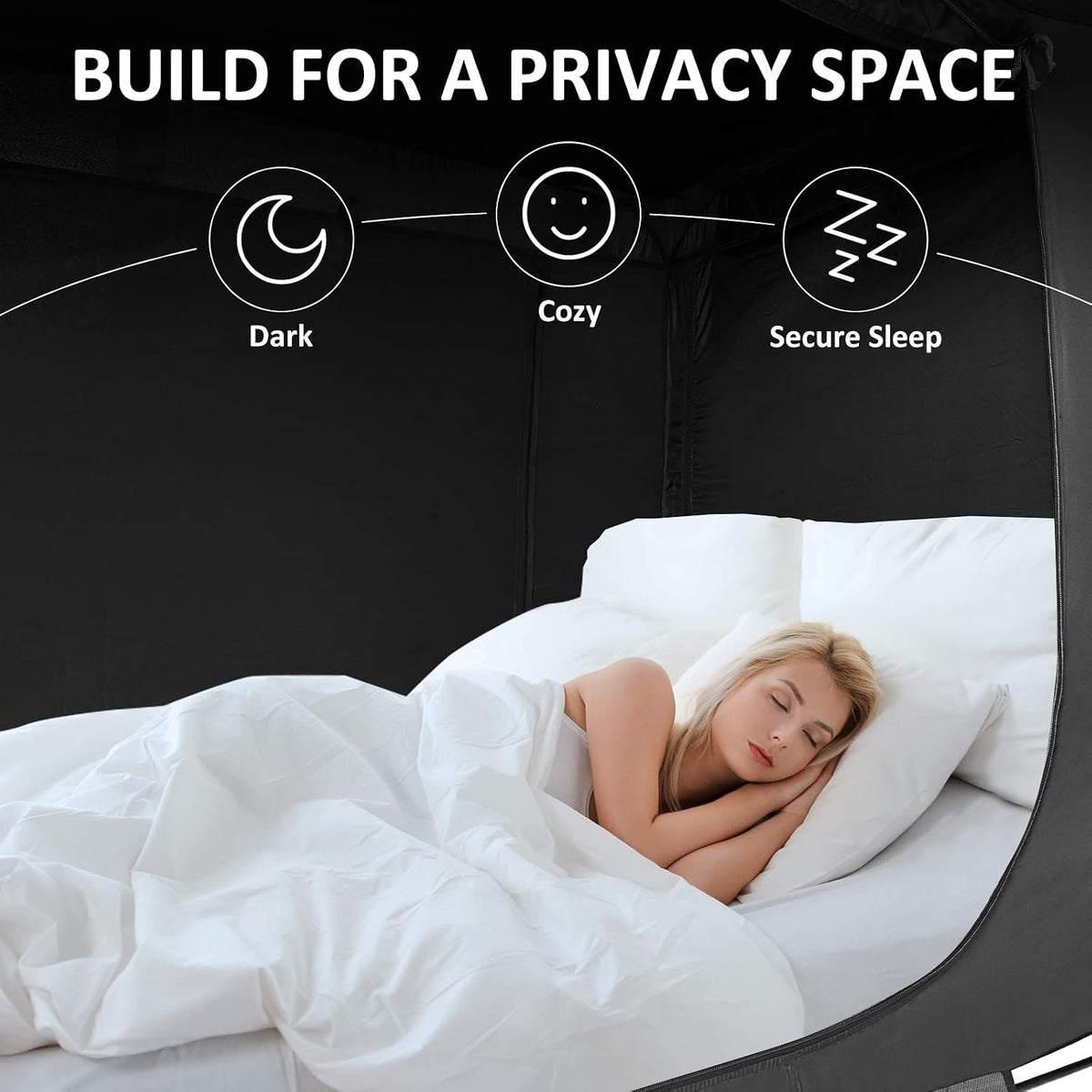 YAVIL Tienda de Campaña para Cama Tamaño King, Tiendas Portátiles p...