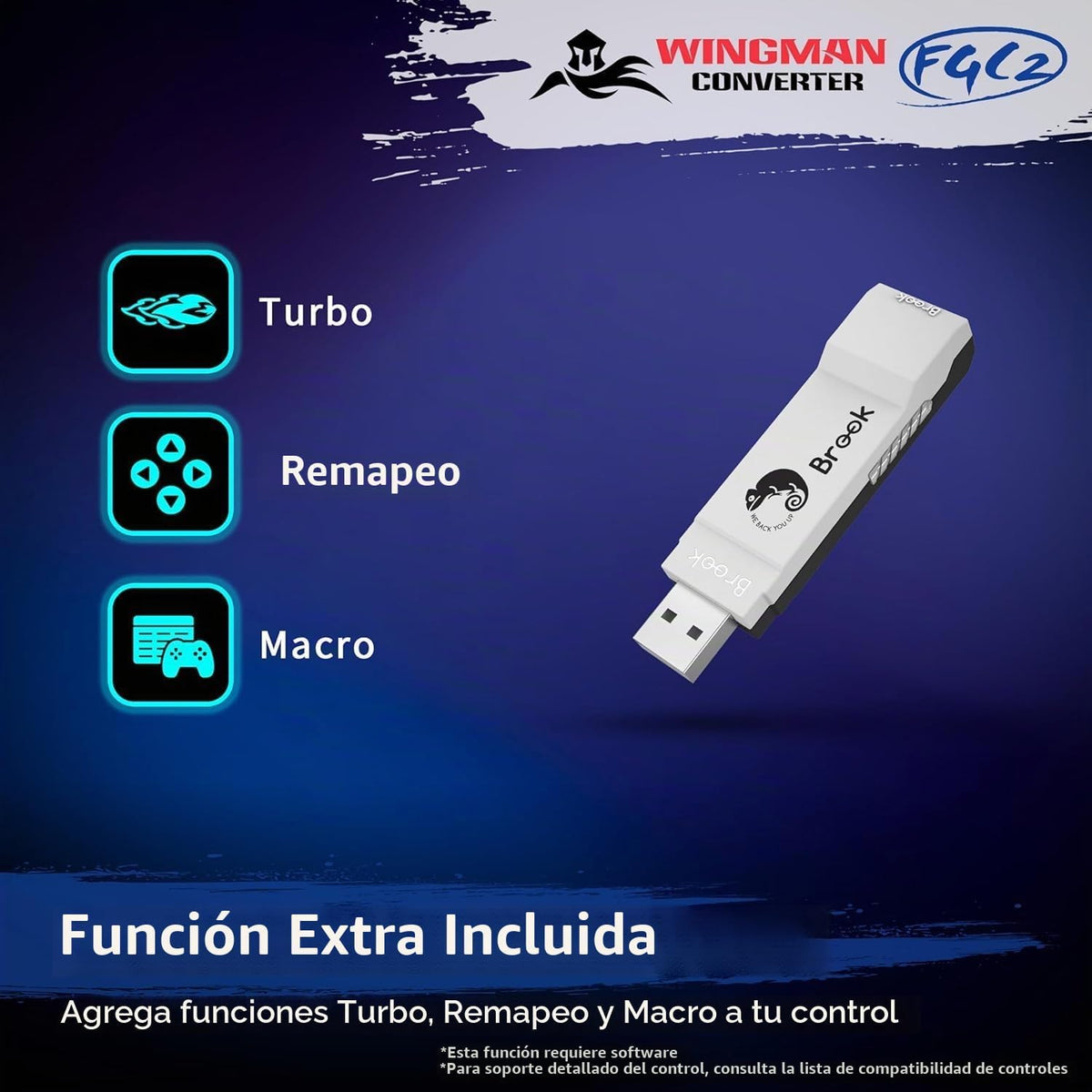 Mcbazel Brook Wingman FGC 2 - Adaptador convertidor de joystick Arc...