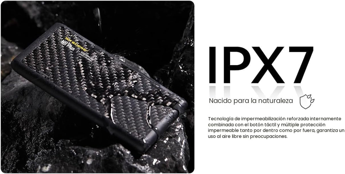 Nitecore NB Plus - Banco de energía de 10,000 mAh, ultra ligero y d...