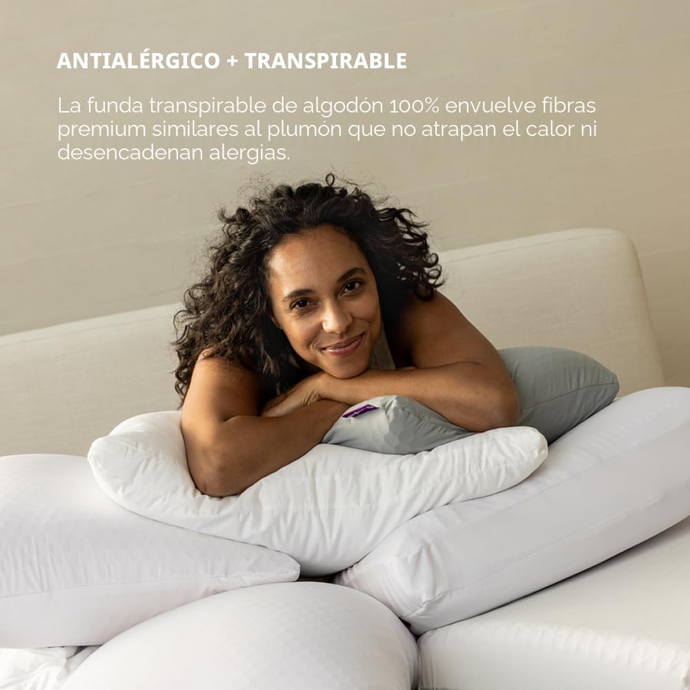 Purple Almohada Cloud de tamaño estándar, almohada de cuello altern...