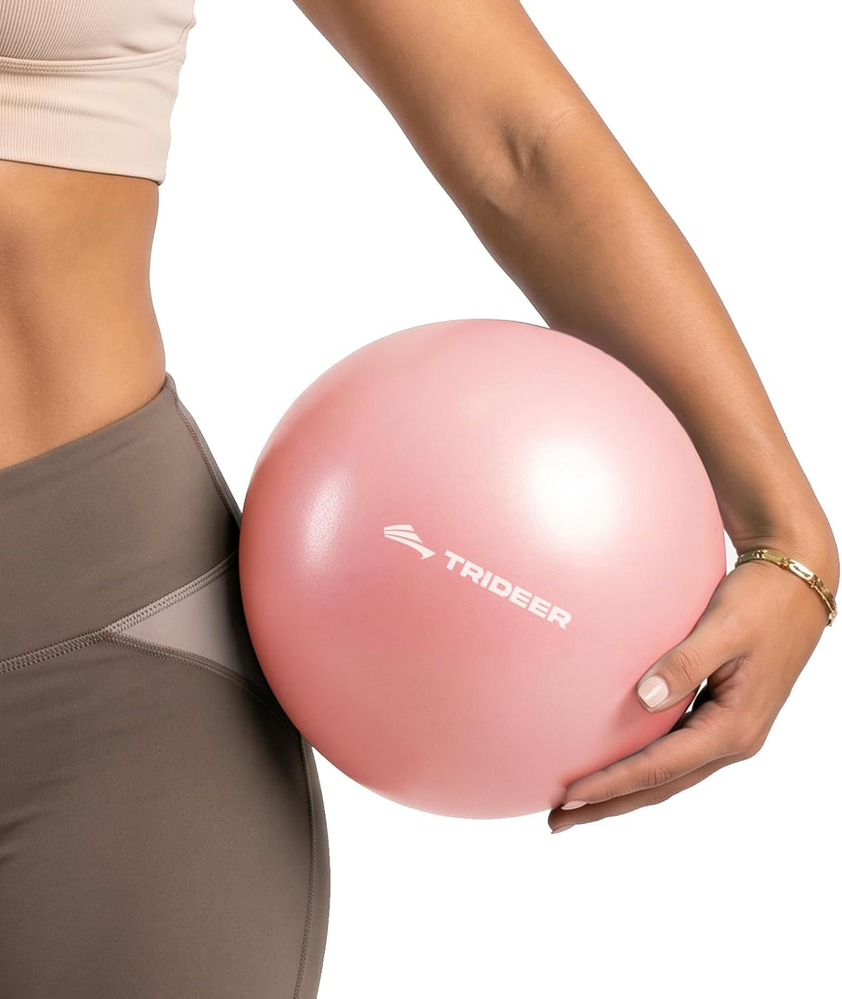 Trideer Pelota de pilates de 9 pulgadas con pajita de inflado, pequ...