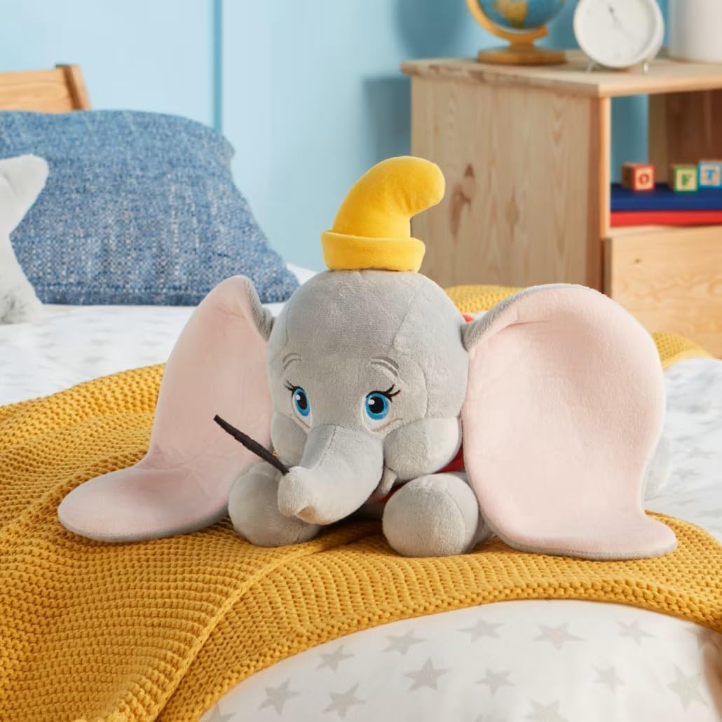 Disney Store Juguete oficial Dumbo mediano suave para niños, person...