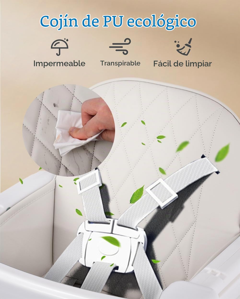Silla alta para bebé 3 en 1, Sillas ajustables convertibles Bellaba...