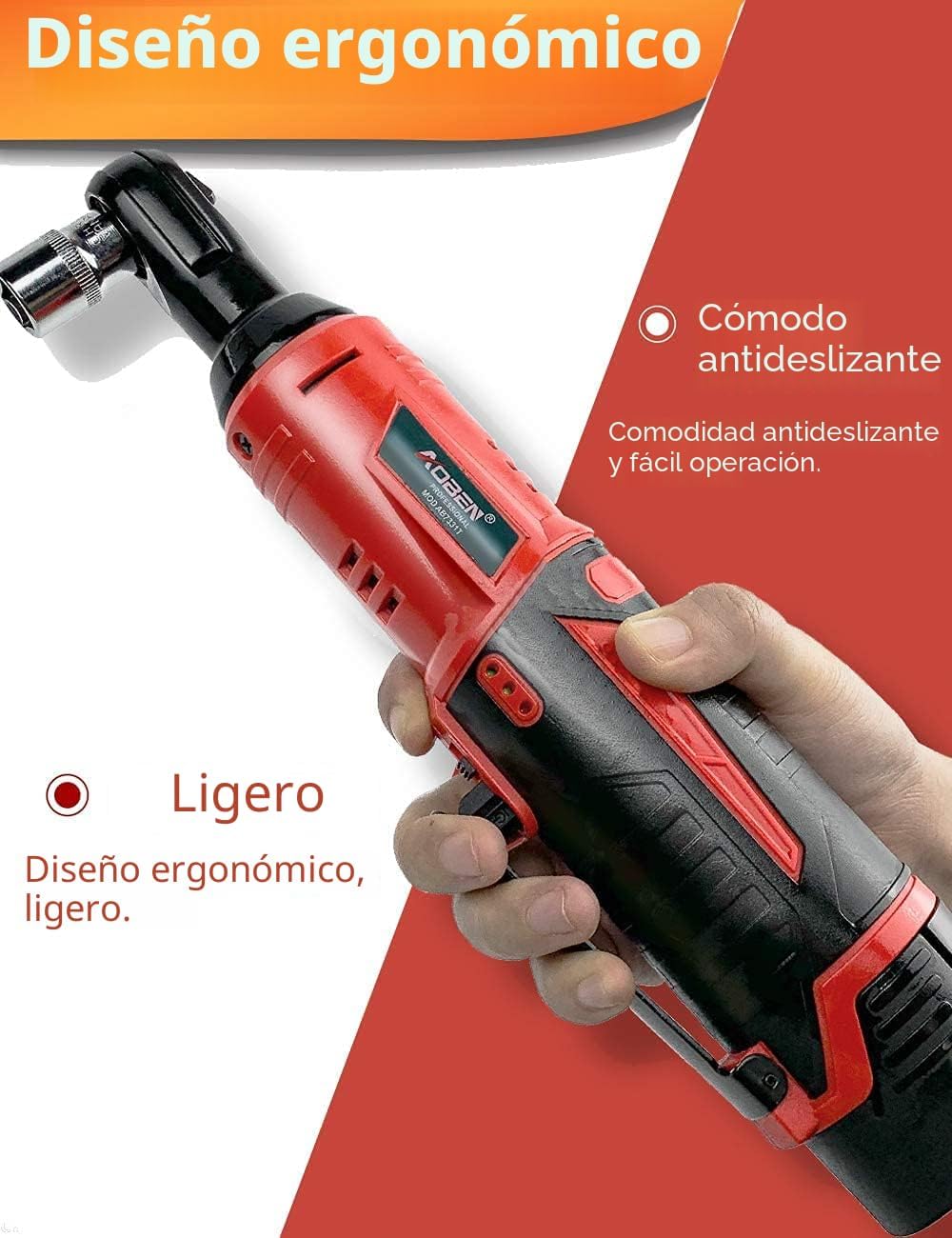 AOBEN Juego de llaves de trinquete eléctricas inalámbricas de 3\/8...