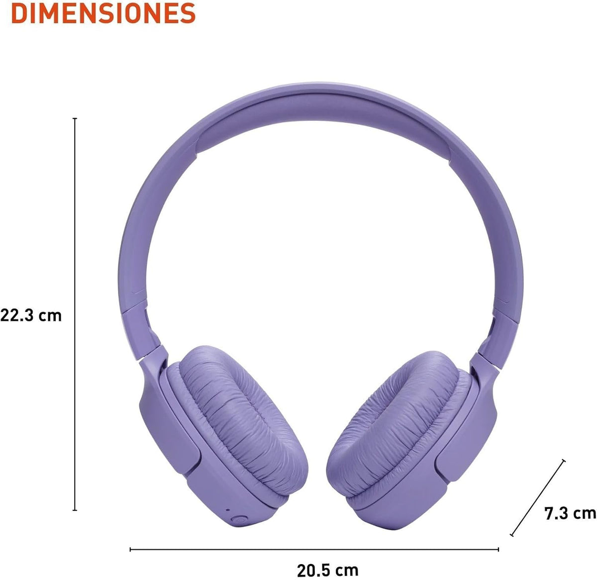 JBL Tune 520BT - Auriculares inalámbricos tipo orejera, hasta 57H d...