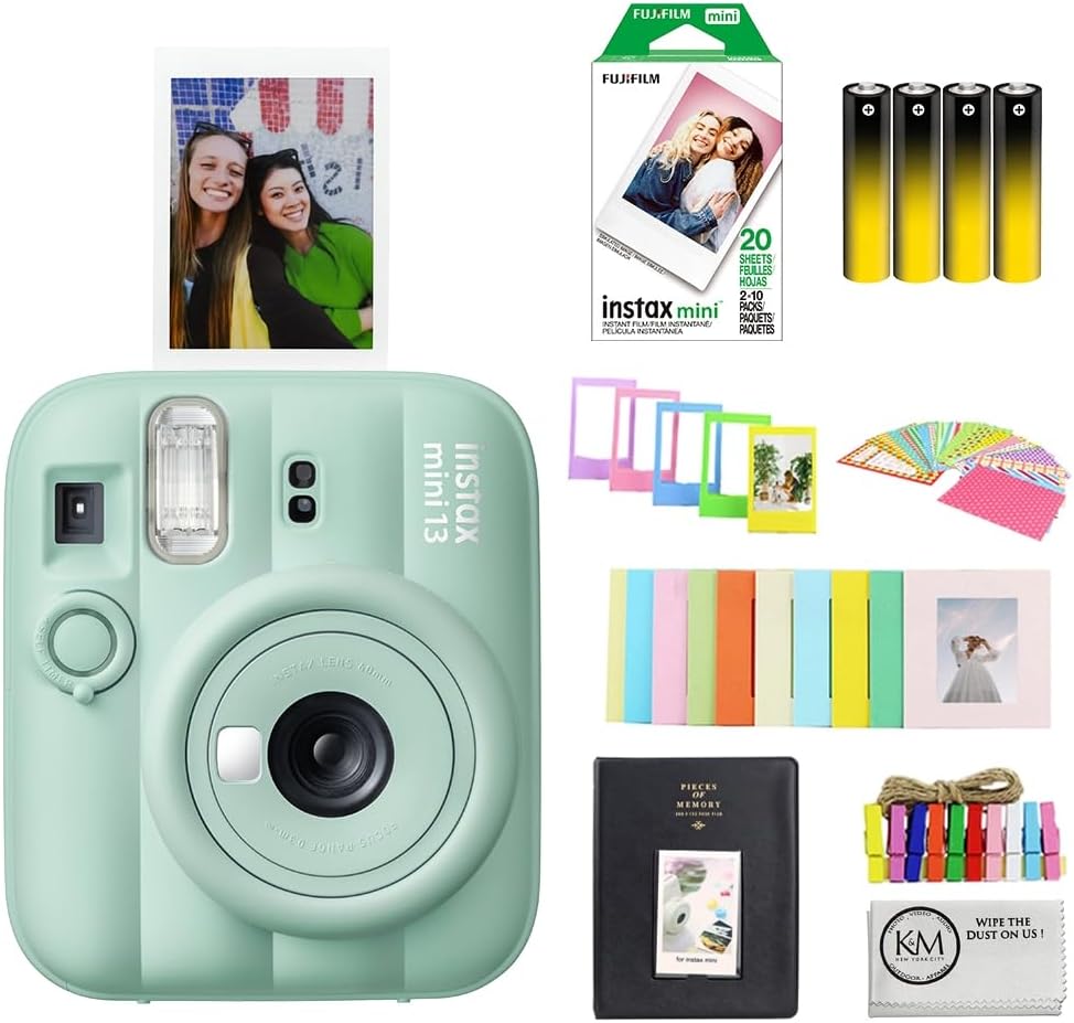 Cámara de película instantánea FUJIFILM INSTAX MINI 13 | Paquete ve...