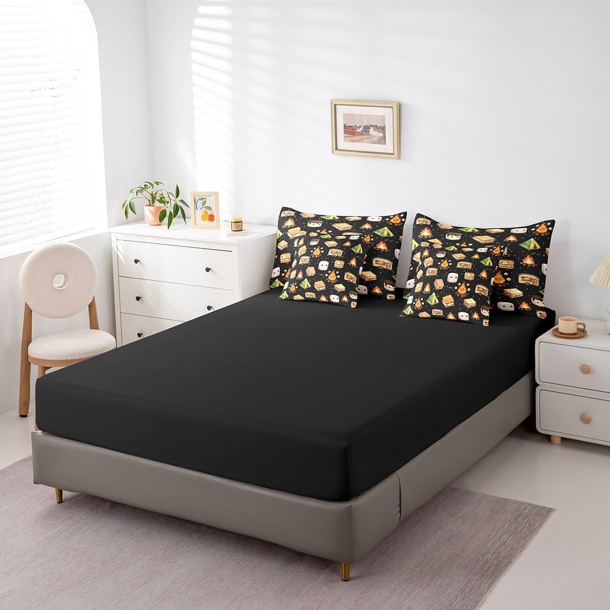 Erosebridal Juego de ropa de cama de 7 piezas para niños, ropa de c...