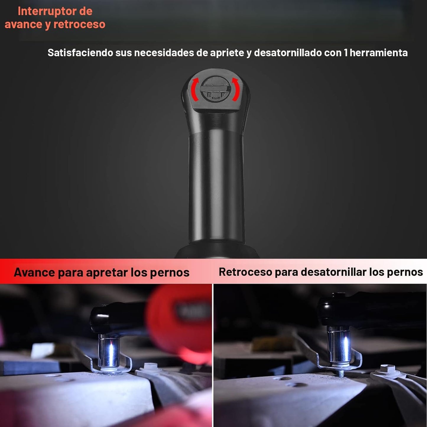 AOBEN Kit de llave de trinquete eléctrica inalámbrica de 3\/8 pulga...