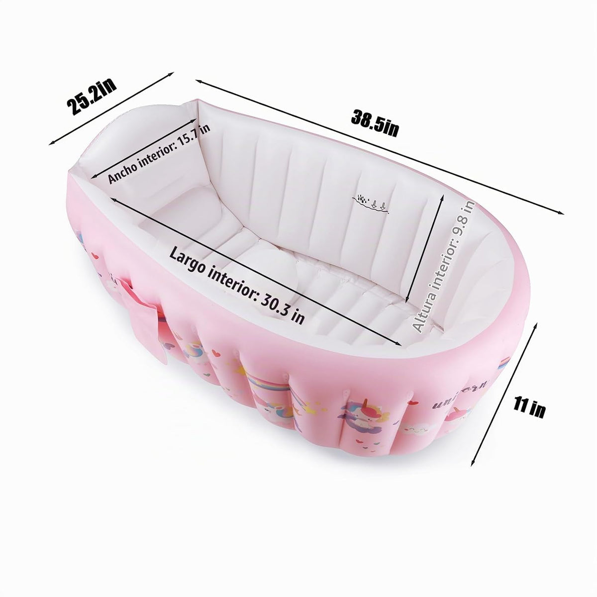 PandaEar Bañera inflable para bebé, bañera portátil de viaje para b...