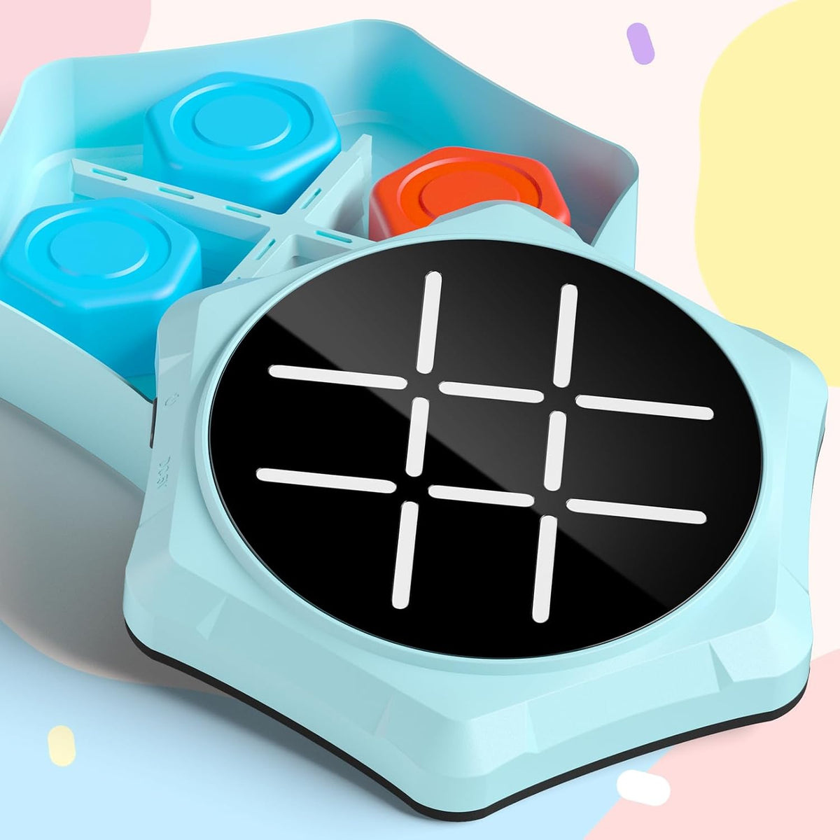 VDPDO Juego electrónico de Tic Tac Toe, 5 en 1 eléctrico Tic Tac To...