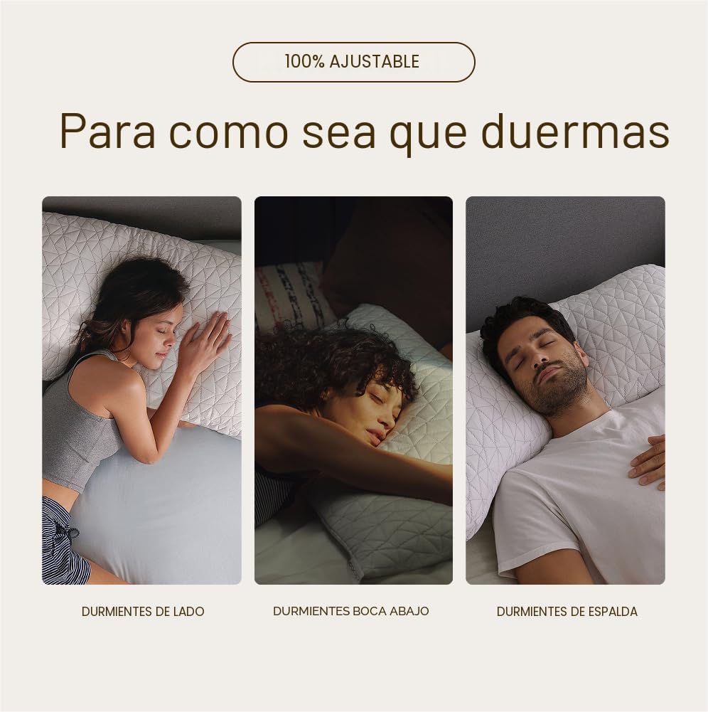 Coop Home Goods Original Loft, almohadas de cama tamaño Queen para...