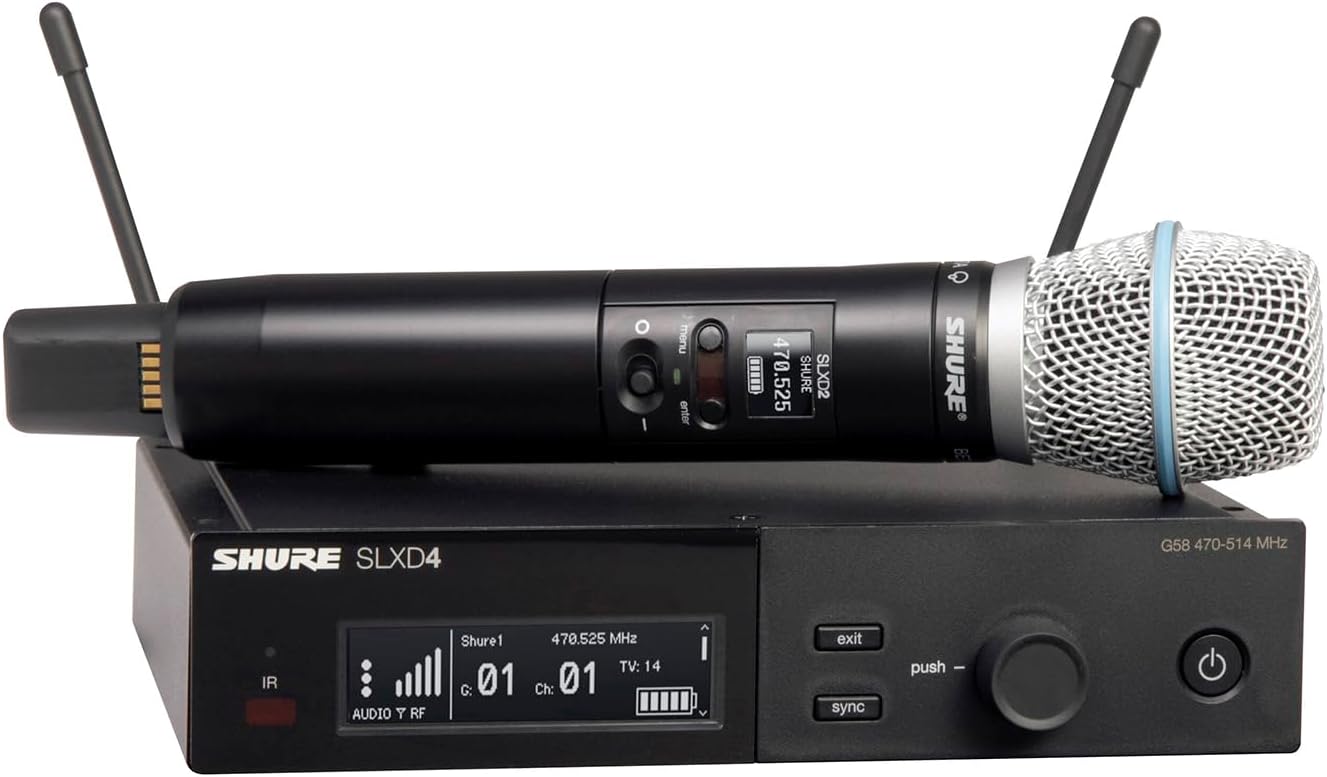 Shure Sistema de micrófono inalámbrico digital SLXD24\/B87A, incluy...