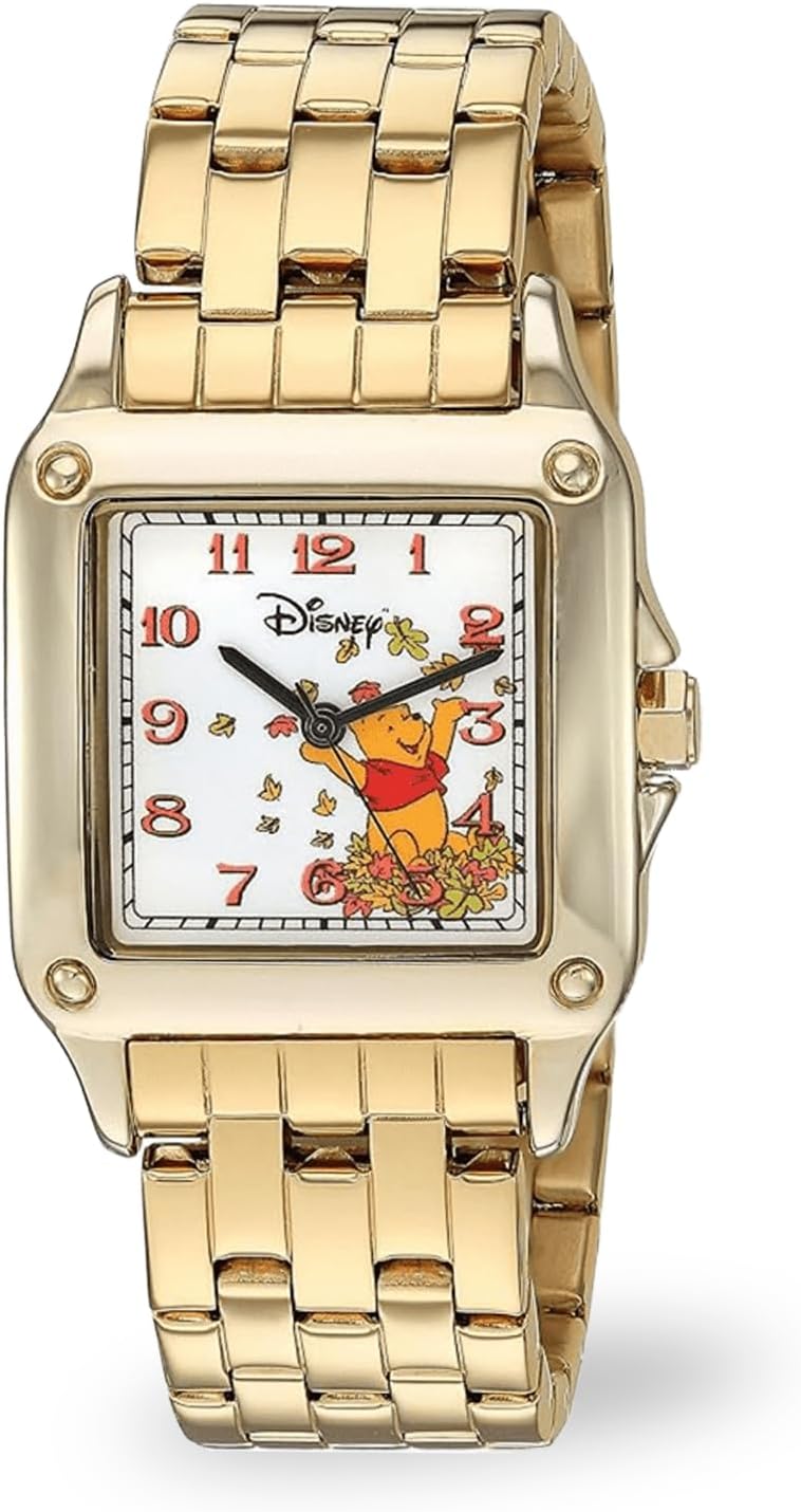 Disney Reloj clásico de Winnie The Pooh para mujer con esfera cuadr...