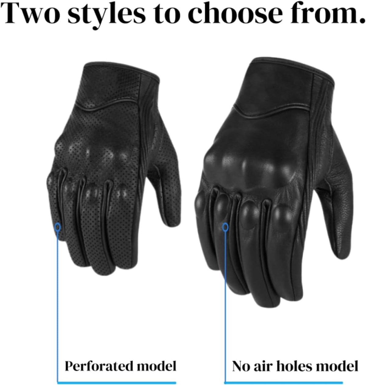 shamofeng Guantes de cuero para motocicleta con pantalla táctil de...