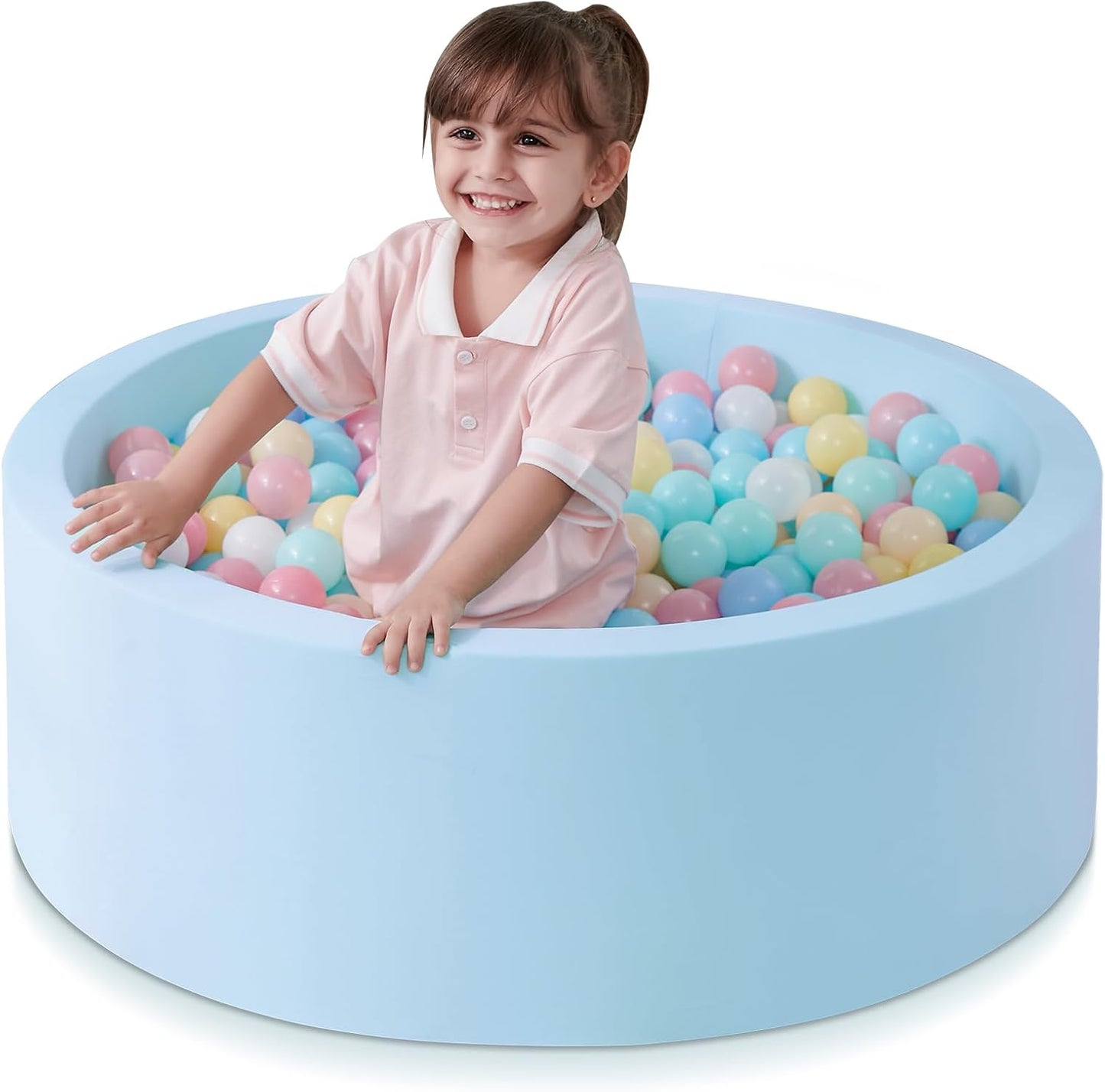 SHJADE Piscina de pelotas de espuma para niños pequeños, 35.4"x...