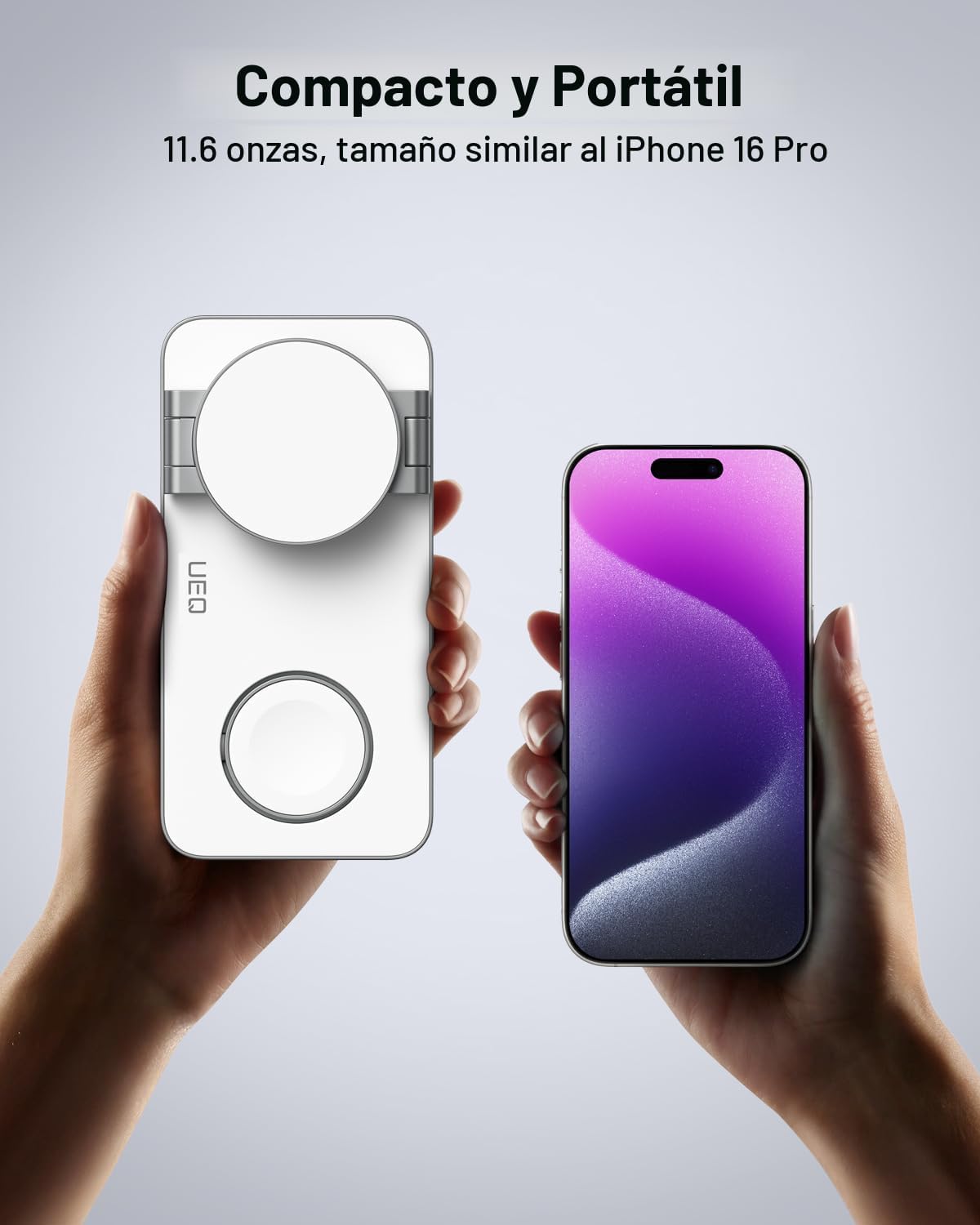UEQ Estación de carga inalámbrica plegable 3 en 1 para Apple compat...