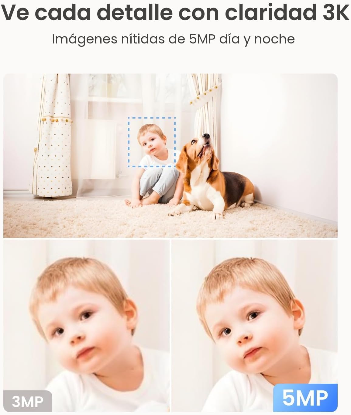 REOLINK E1 Pro (negro) cámara PT de 3K Wi-Fi para interiores para m...