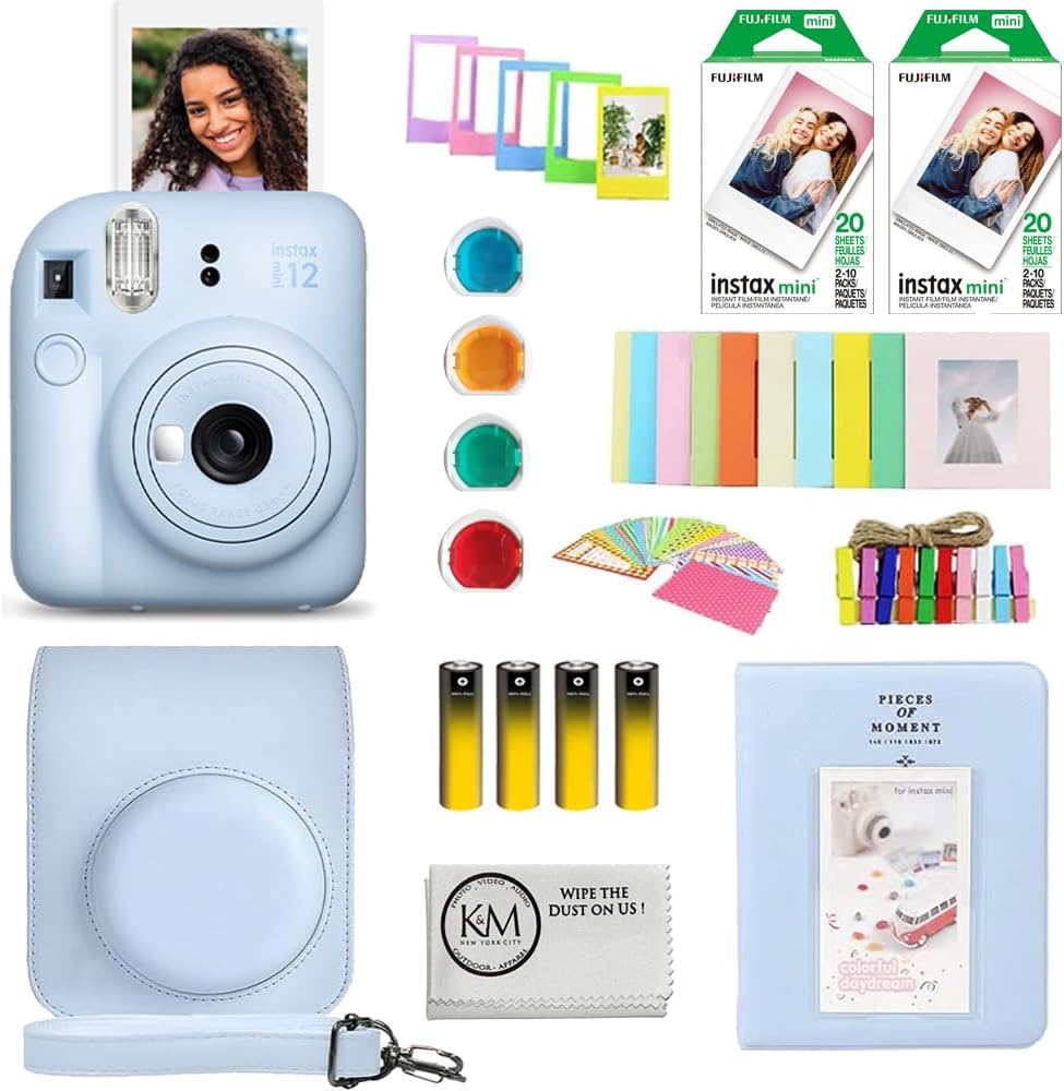 Fujifilm Instax Mini 12 - Cámara de película instantánea | Azul pas...
