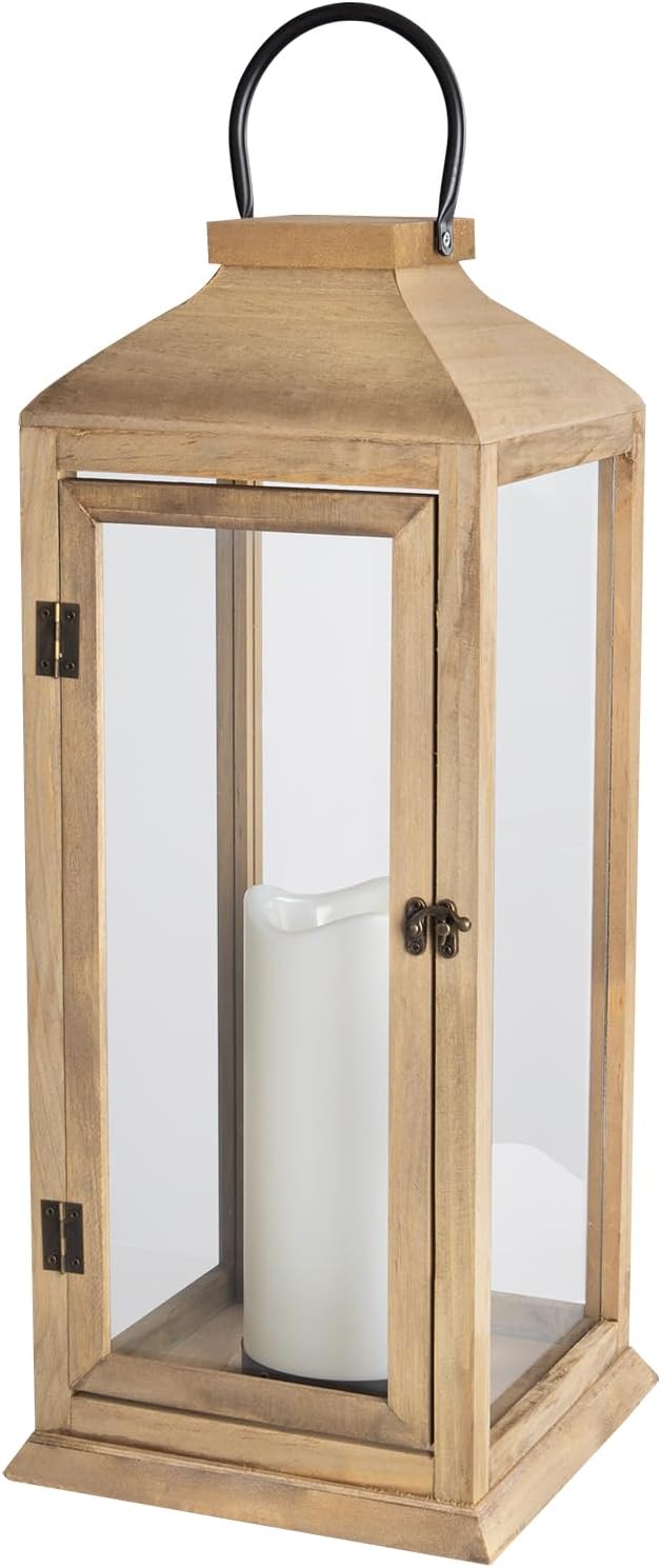 Bdor Paquete de 2 Linternas Decorativas - Linternas de Pino de Nuev...