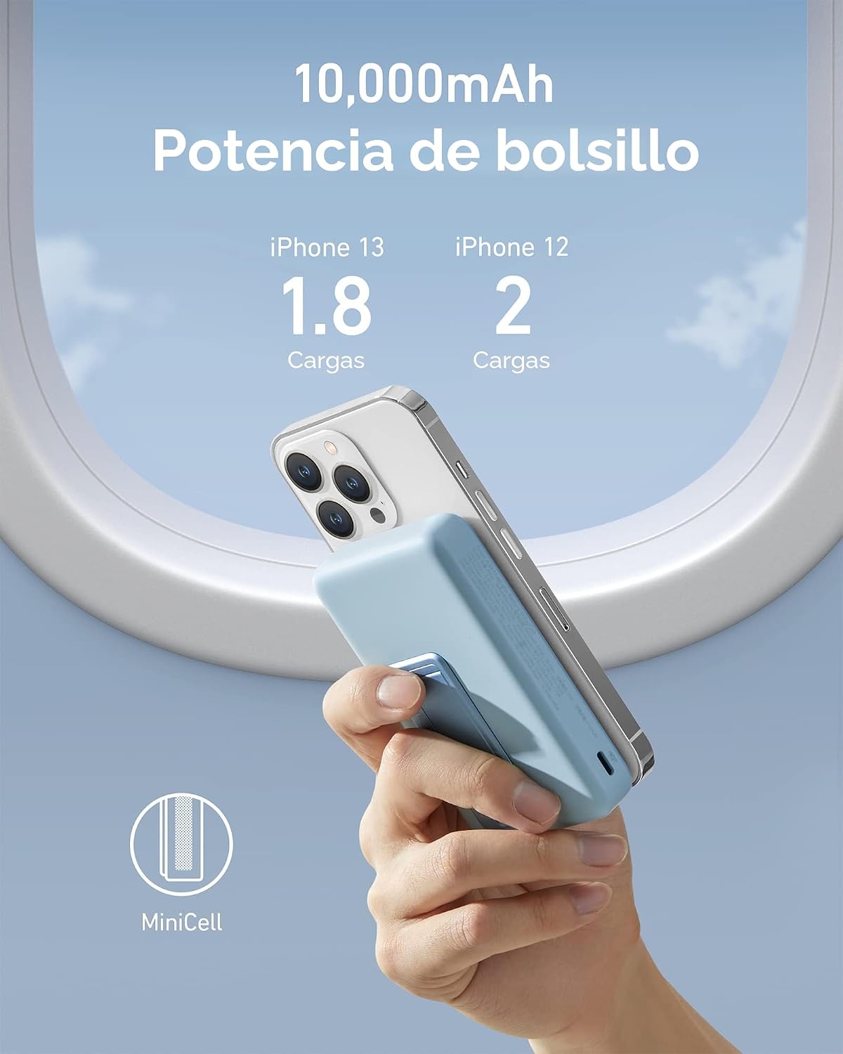 Anker 633 - Batería magnética de 10,000 mAh, cargador portátil inal...