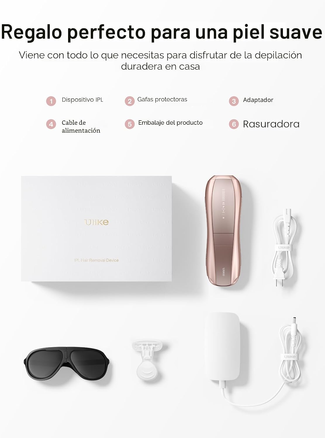 Ulike Depilación láser Air 10 IPL, regalo navideño para mujeres y h...