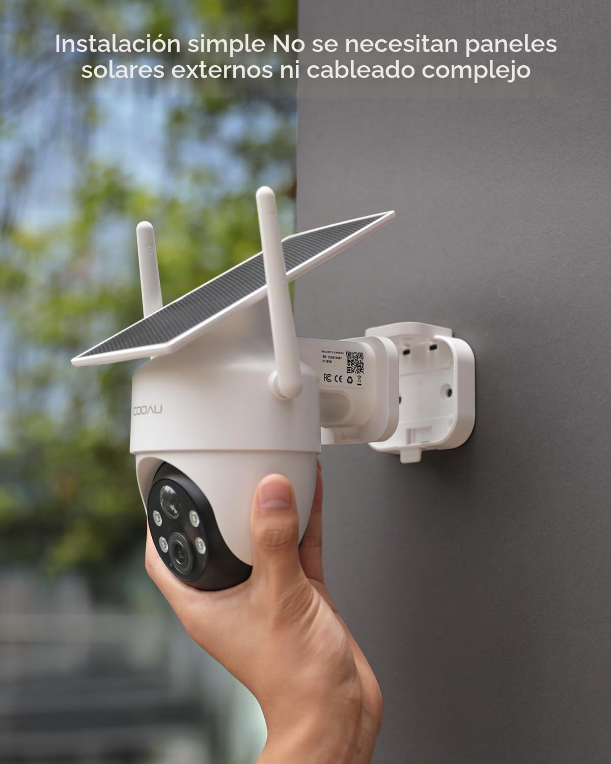 COOAU Cámaras de seguridad solar inalámbricas para exteriores \u201...