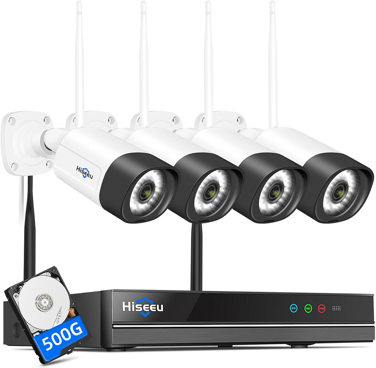 【Doble Wi-Fi, audio de 2 vías】Sistema de cámara de seguridad WiFi 2...