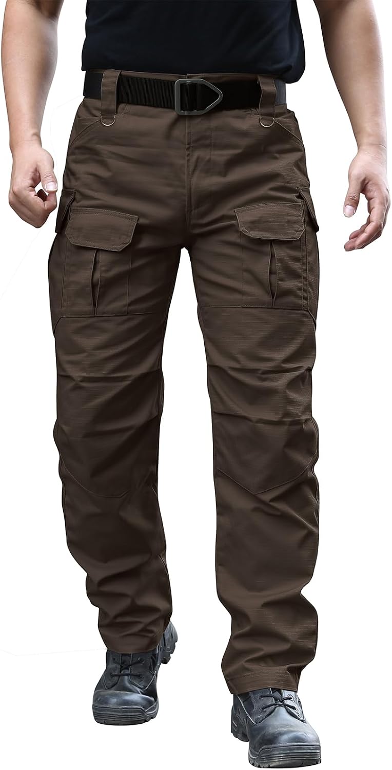 Hiwise Pantalones tácticos elásticos para hombre, resistentes al ag...