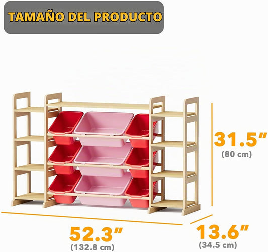 SpaceAid Organizador Grande de Almacenamiento de Juguetes 9 Estante...
