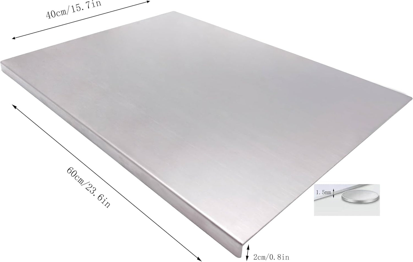 BILLAMB Tablas de Cortar de Acero Inoxidable para la Cocina, Adecua...